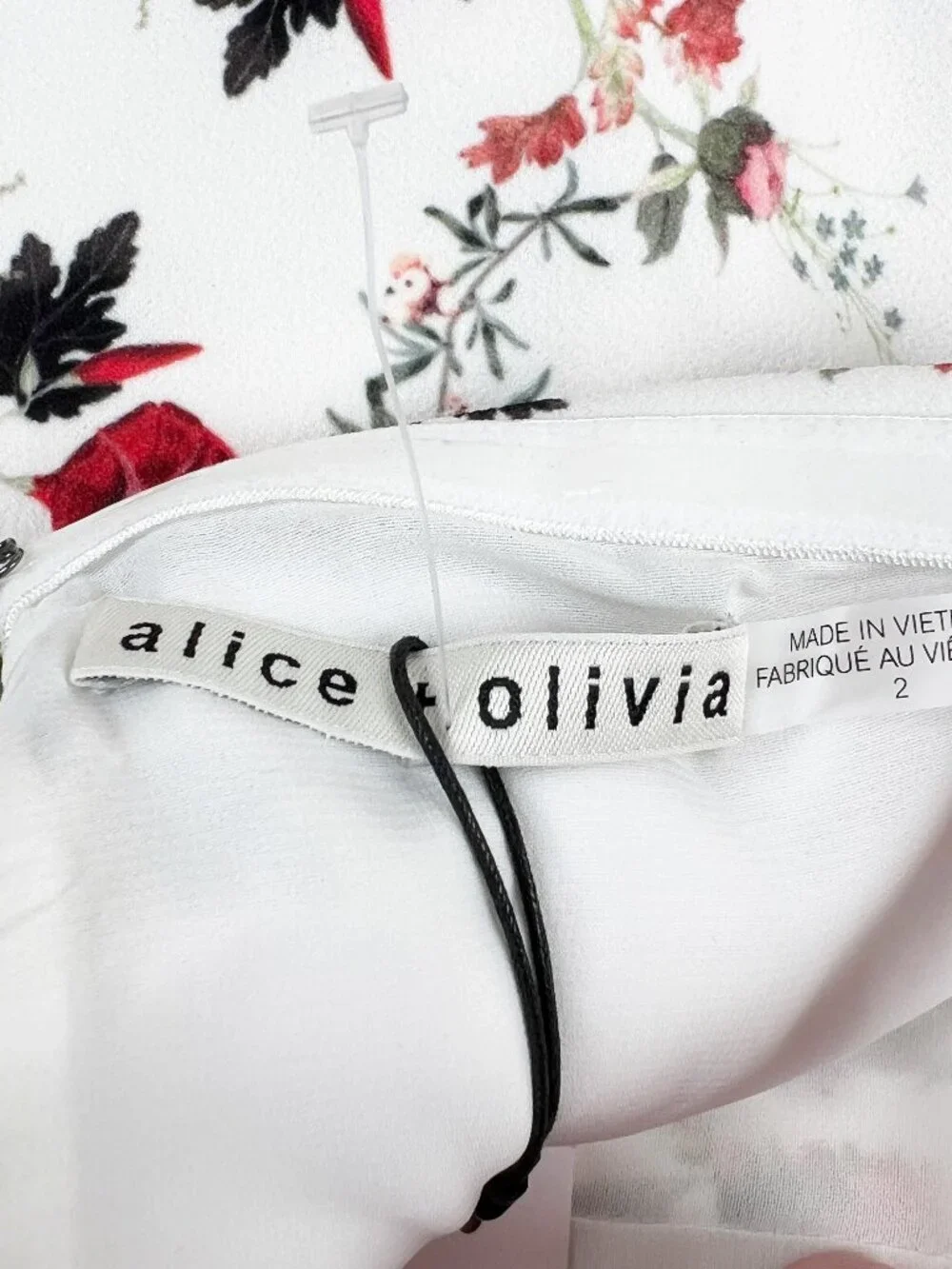 New Alice + Olivia Kelly Strapless Floral Print Mini Dress Garden Party Summer 2 - Picture 7 of 12